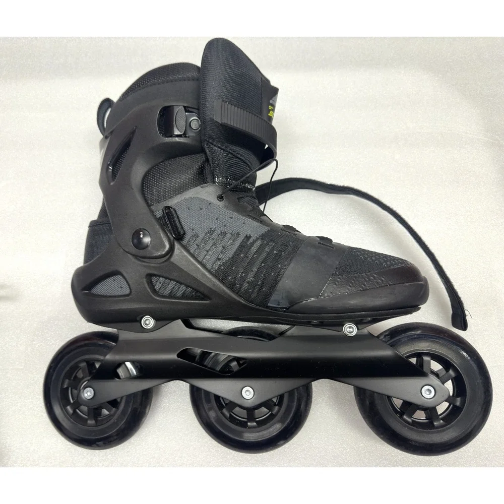 Used ROLLERBLADE Macroblade 110 3WD Black/Grey INLINE SKATES Men's Size 11.5